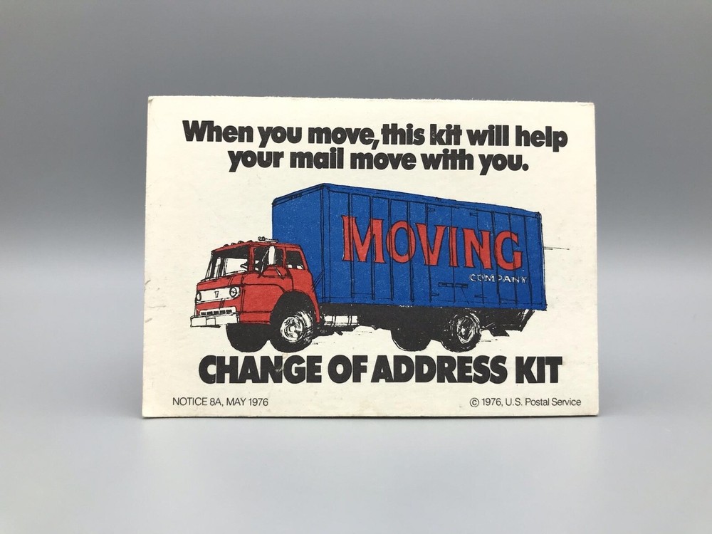 Vintage United States Postal Service May 1976 – Change Of Address Kit