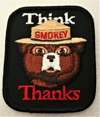 Vtg 70s Smokey The Bear Prevent Forest Fires Think Thanks Dept Ag Patch New NOS