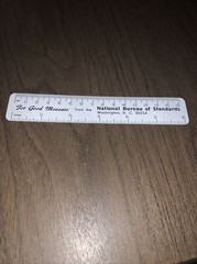 Vintage National Bureau of Standards 6 inch ruler Washington DC