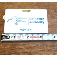 NY Power Authority Advertising Item Vintage Pocket Ruler and Level New York