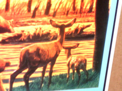 SMOKEY BEAR Only You Can Prevent FOREST FIRES SIGN – Deer Cub Fawn Watching Fire