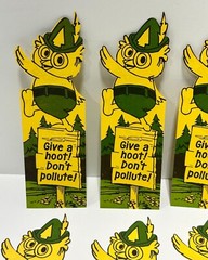 Vtg Woodsy The Owl Give A Hoot Don’t Pollute! Book markers lot of 10 collectible