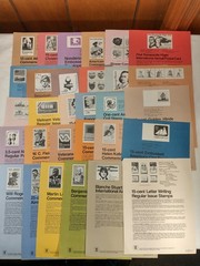 71 Vintage USPS Lobby Posters Stamp Info Sheet Flyers – 1979 – 1981 all differen