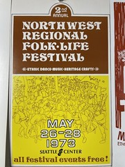 Northwest Folk Life Festival Poster Lot Of 3 72’ 73’ 74’ 70s First Print Seattle