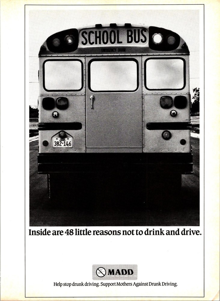 Vintage MADD Print Ad 1993 Wall Decor 48 Little Reasons