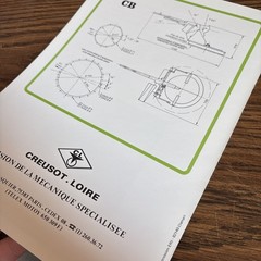 Vintage French CB Rotating Gun-Ring with Tilting Shield 7.62 Military Brochure