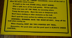 Vintage SKI TRAIL COURTESY National Forest Information Poster US Forest Service