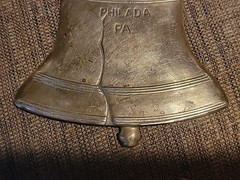 Antique Brass Liberty Bell Plaque 1776 1926 Sesquicentennial Philadelphia, PA