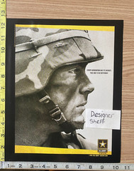 U.S. Army 2003 Print Advertisement: Heroes Man In Helmet