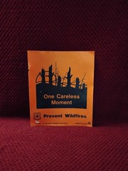 One Careless Moment, 70’s Era Forest Service Sign 12″x10″ Vinyl