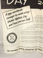 Rare 1952 United Nations Day Proof Sheet By The Advertising Council Frank W Weil