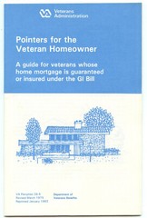 VA Pointers For The Veteran Homeowner Vintage 1983 Booklet