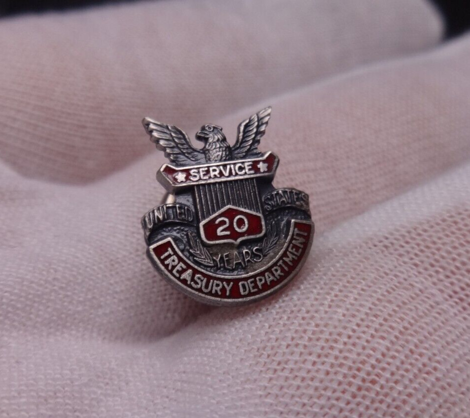 Coro United States Treasury Department 20 Year Service Pin Sterling Silver