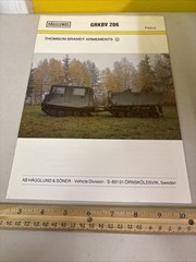 1985 Hagglunds GRKBV 206 Swedish Military Vehicle Tank Brochure Thomson Brandt