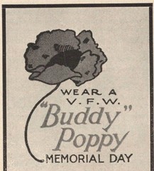 V.F.W. Buddy Poppy Memorial Day Vintage Print Ad 1947 u Original