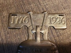 Antique Brass Liberty Bell Plaque 1776 1926 Sesquicentennial Philadelphia, PA