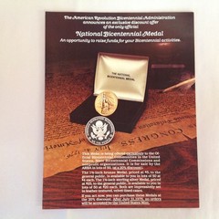 Vtg 1976 American Revolution Bicentennial Administration Medal Offer Community