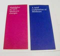 vintage 1970s MEDICARE brochures HEALTH CARE government program 1972 pamphlet