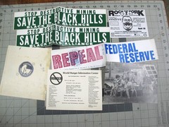 vtg 1960s – 90s protest punk Zines stickers newspapers archive of 99 pcs