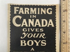 1927 Farming In Canada Gives Your Boys A Future Vintage Magazine Print Ad Old