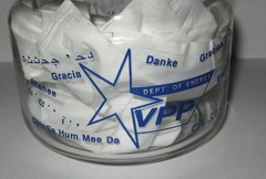 Vintage 1995 Dept of Energy VPP Waste Isolation Pilot Plant Glass Candy Jar
