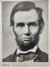 1942 Abraham Lincoln 1863 Portrait Gettysburg Address Original Print Ad Life Mag