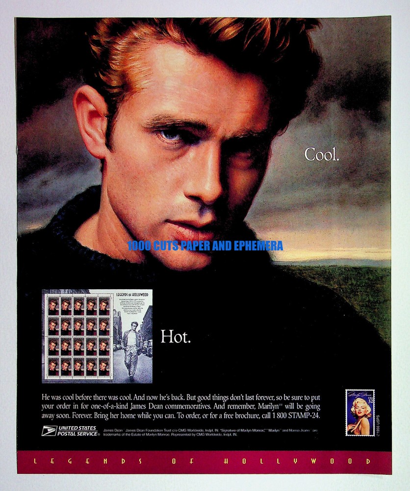 James Dean USPS Stamps 1996 Trade Print Magazine Ad Poster ADVERT