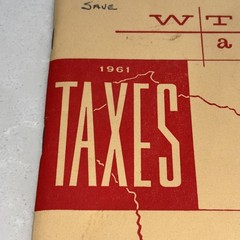 1961 WI Taxes Booklet Wisconsin Taxpayers Alliance Madison WI
