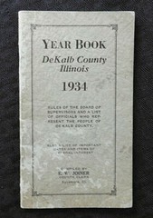 1934 DEKALB COUNTY ILLINOIS YEAR BOOK IL SYCAMORE SANDWICH CORTLAND WATERMAN