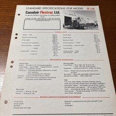 VTG 1974 Canadair Flextrac CF 110 Military Vehicle Brochure Sheet Ford Engine
