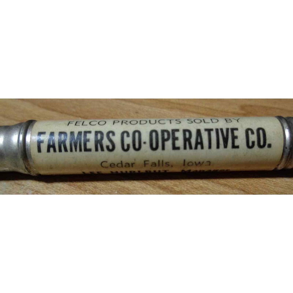 Vintage Celluloid Bullet Pencil – Farmers Co-Op Co. – Cedar Falls,Iowa