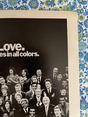 Vintage 1970 National Urban Coalition Print Ad LOVE IT COMES IN ALL COLORS