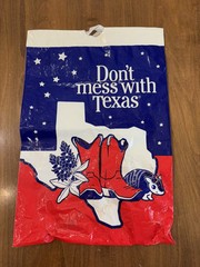 Vintage 1990’s Don’t Mess With Texas Mylar Shipping Bag 12” X 17” Graphic