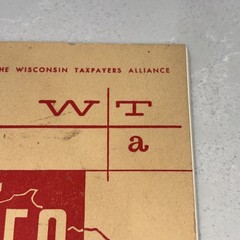 1961 WI Taxes Booklet Wisconsin Taxpayers Alliance Madison WI