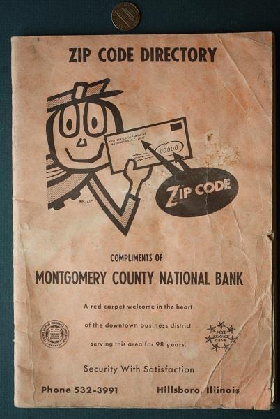 1960s Era Hillsboro Illinois Mr. Zip Code U.S. Postal Service booklet VINTAGE —