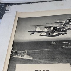 1940 US Navy Recruitment Plane & Ship Vintage Print Ad Advertisement