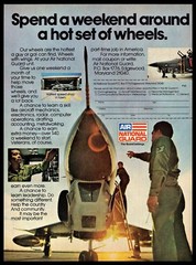 1974 Air National Guard Aircraft Mechanics Spend a Weekend Vintage PRINT AD