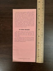 Vintage Social Security Veterans Servicemen 1956 Brochure Pamphlet