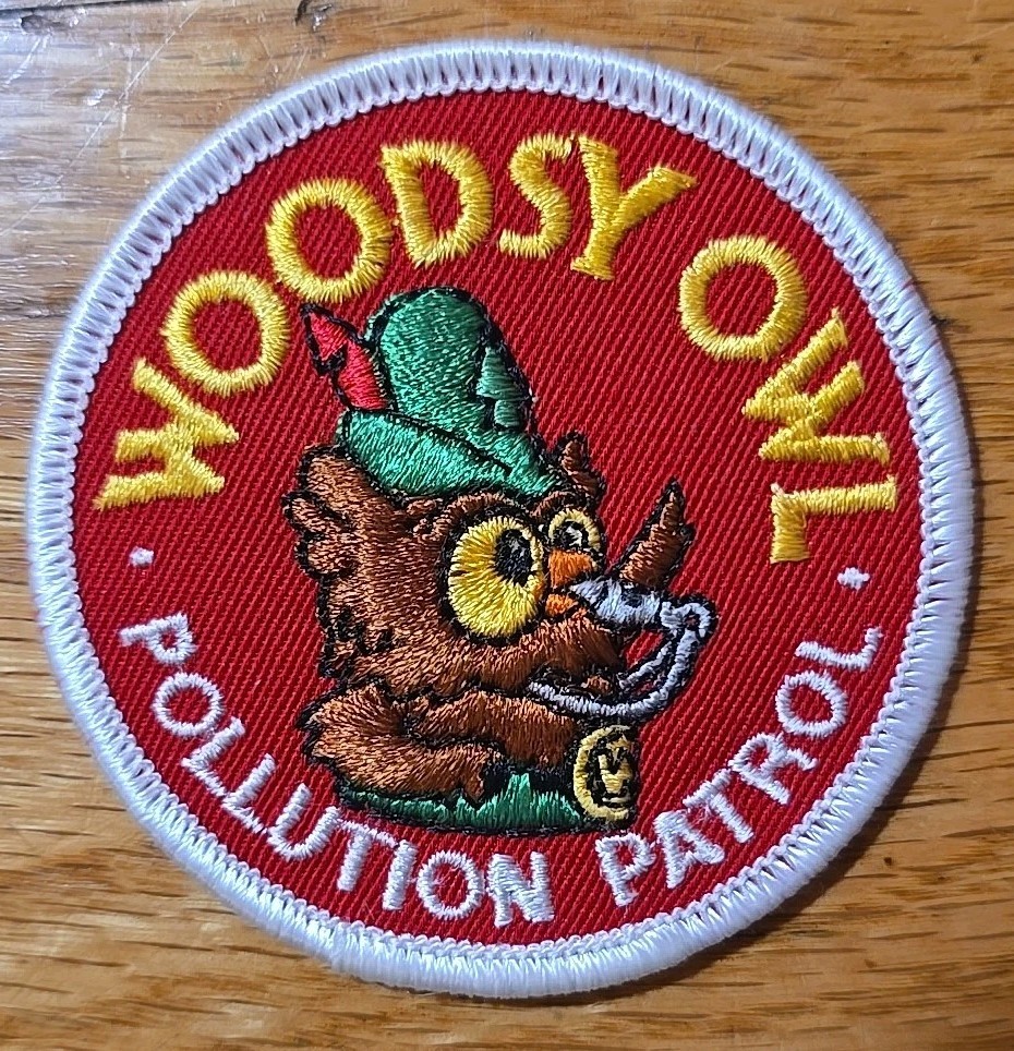 Vintage Woodsy Owl Pollution Patrol Patch Collectable New Sew-On Patch