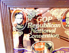 Vtg 1980 STROHS BEER National Republican Convetion Frame Advertising Bar Mirror