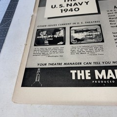 1940 US Navy Recruitment Plane & Ship Vintage Print Ad Advertisement