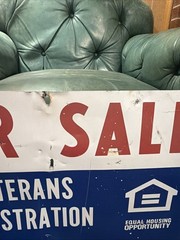 1973 US Veterans Administration For Sale Advertising Sign