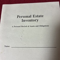 Political Ad Jeffrey Picolla Pennsylvania Personal Estate Inventory Booklet