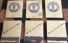 Vintage Lot of 6 Matchbook.s Louie B. Nunn term Governor of Kentucky. 1967-1971
