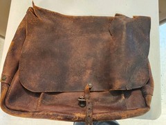 VTG Rare USPS US Leather Mail Postal Carrier Messenger Bag 1938 US NAVY?