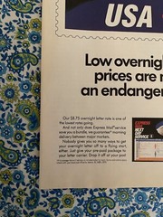 Vintage 1988 USPS United States Postal Service Express Mail Print Ad Eagle
