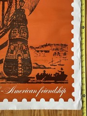 Original Large USPS US Post Office Stamp Poster Terrence McCaffrey Signed Rare