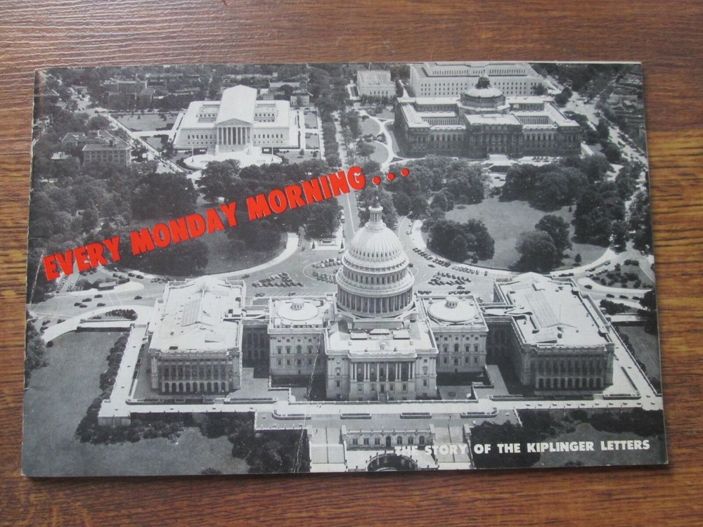 Story of Kiplinger Letters Brochure Every Mon Morning Kiplinger Report Wash DC