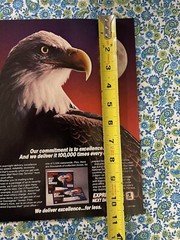 Vintage 1985 USPS United States Postal Service Express Mail Print Ad Eagle