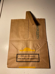 Vintage Keep Maryland Beautiful Paper Bag Trash Bag Sweepy Governors Committee